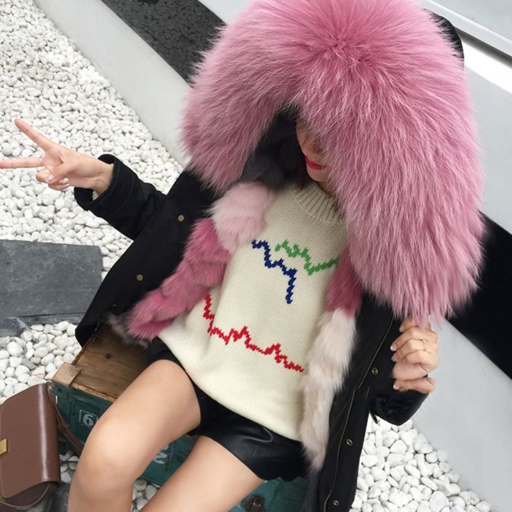 Customs Made Real Raccoon Fur collar Parka…
